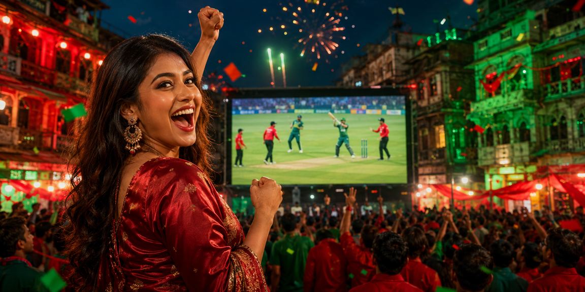 নারায়ণগঞ্জে বাংলাদেশের লাল-সবুজ পতাকার আবহে ক্রিকেট বেটিং উপভোগ করছেন সমর্থকরা
